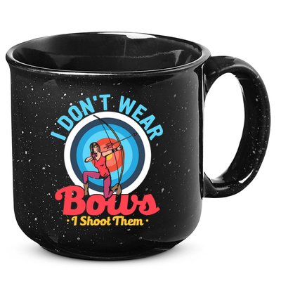 I Dont Wear Bows I Shoot Them Archery Target Archer Gift 15oz Campfire Ceramic Mug