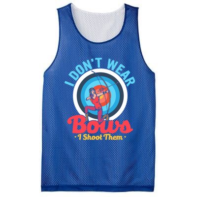 I Dont Wear Bows I Shoot Them Archery Target Archer Gift Mesh Reversible Basketball Jersey Tank