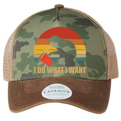 I Do What I Want Black Cat Animals Cute Cat Legacy Tie Dye Trucker Hat