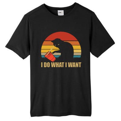 I Do What I Want Black Cat Animals Cute Cat Tall Fusion ChromaSoft Performance T-Shirt