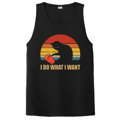 I Do What I Want Black Cat Animals Cute Cat PosiCharge Competitor Tank