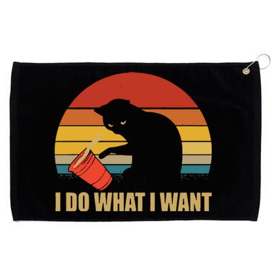 I Do What I Want Black Cat Animals Cute Cat Grommeted Golf Towel