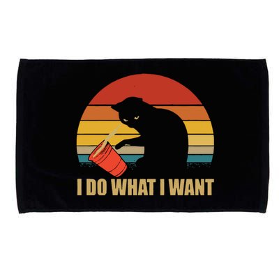 I Do What I Want Black Cat Animals Cute Cat Microfiber Hand Towel