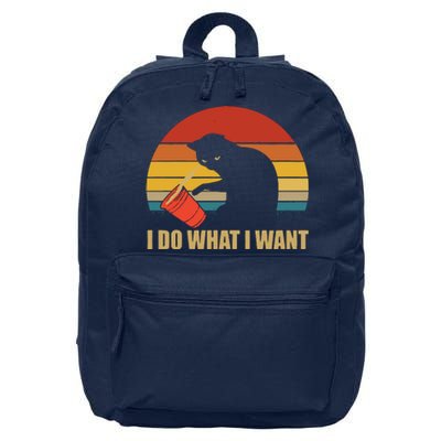 I Do What I Want Black Cat Animals Cute Cat 16 in Basic Backpack