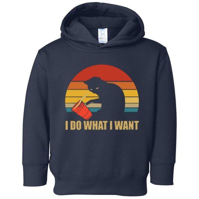 I Do What I Want Black Cat Animals Cute Cat Toddler Hoodie