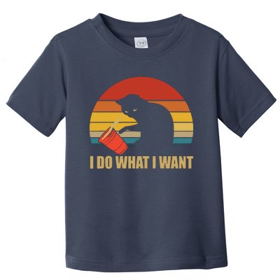 I Do What I Want Black Cat Animals Cute Cat Toddler T-Shirt