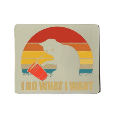 I Do What I Want Black Cat Animals Cute Cat Mousepad