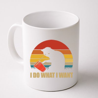 I Do What I Want Black Cat Animals Cute Cat Coffee Mug