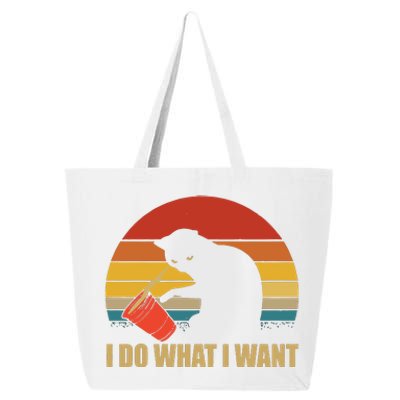 I Do What I Want Black Cat Animals Cute Cat 25L Jumbo Tote