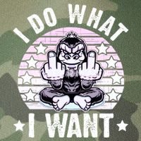 I Do What I Want Funny Monkey Legacy Tie Dye Trucker Hat