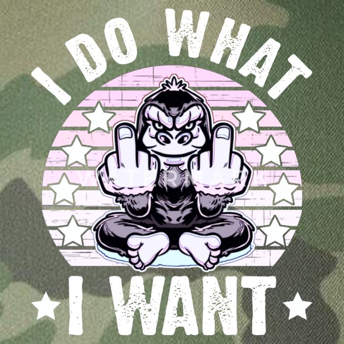 I Do What I Want Funny Monkey Legacy Tie Dye Trucker Hat