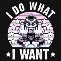 I Do What I Want Funny Monkey Ladies PosiCharge Tri-Blend Wicking Tank