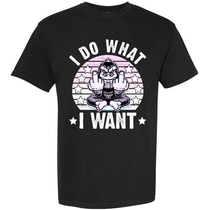 I Do What I Want Funny Monkey Garment-Dyed Heavyweight T-Shirt