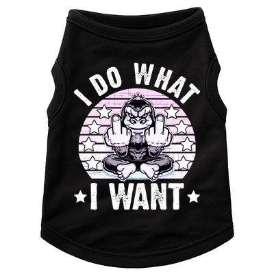 I Do What I Want Funny Monkey Doggie Tank