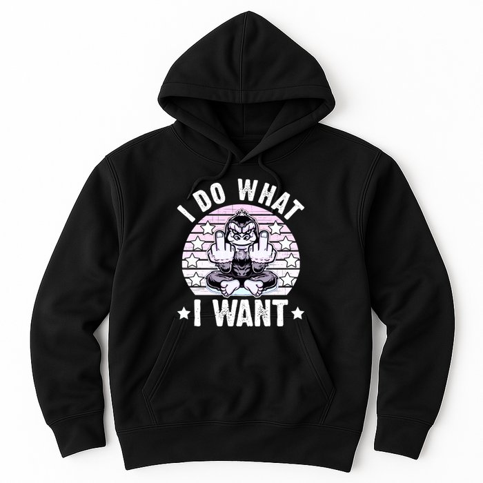 I Do What I Want Funny Monkey Hoodie