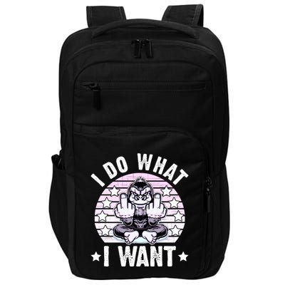 I Do What I Want Funny Monkey Impact Tech Backpack