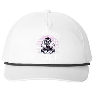 I Do What I Want Funny Monkey Snapback Five-Panel Rope Hat