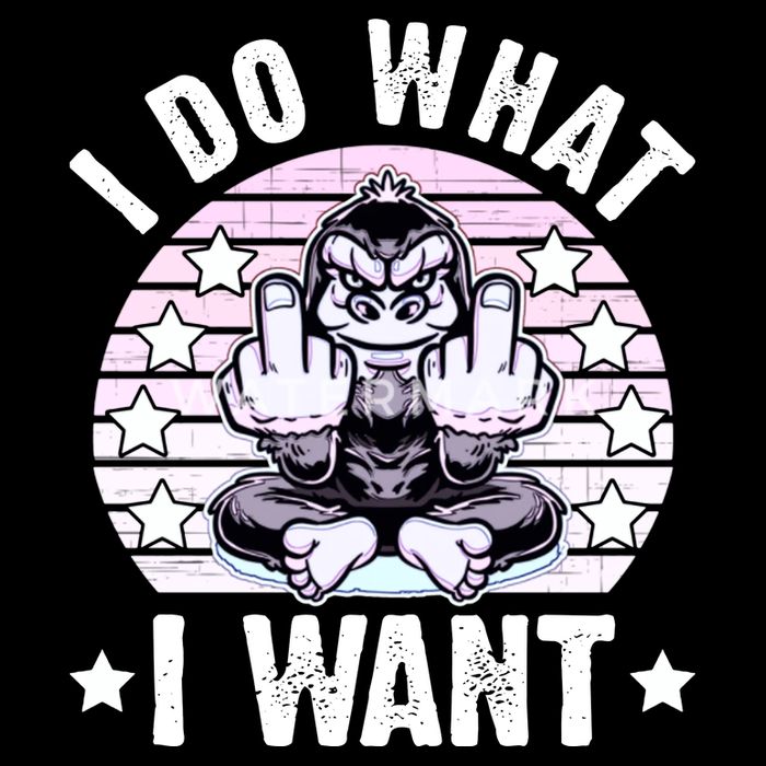 I Do What I Want Funny Monkey Bucket Hat
