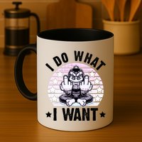I Do What I Want Funny Monkey Mug