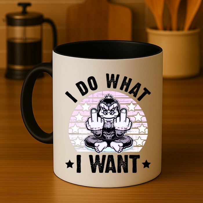 I Do What I Want Funny Monkey Mug
