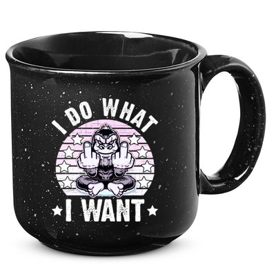 I Do What I Want Funny Monkey 15oz Campfire Ceramic Mug