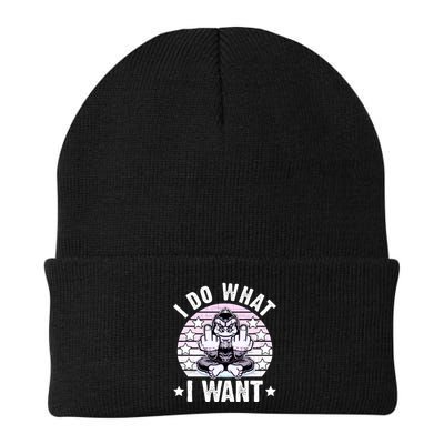 I Do What I Want Funny Monkey Beanie