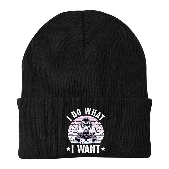 I Do What I Want Funny Monkey Beanie