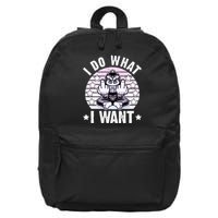 I Do What I Want Funny Monkey 16 in Basic Backpack