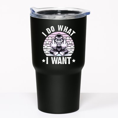 I Do What I Want Funny Monkey Tumbler