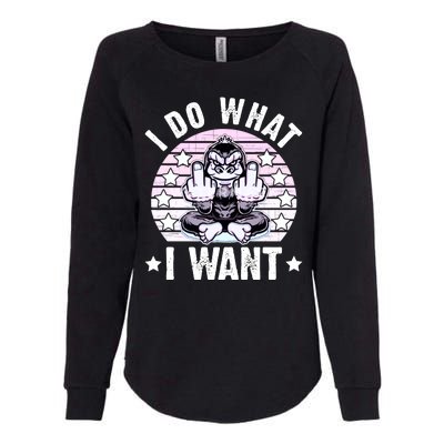 I Do What I Want Funny Monkey Womens California Wash Sweatshirt