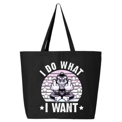 I Do What I Want Funny Monkey 25L Jumbo Tote