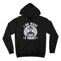 I Do What I Want Funny Monkey Tall Hoodie