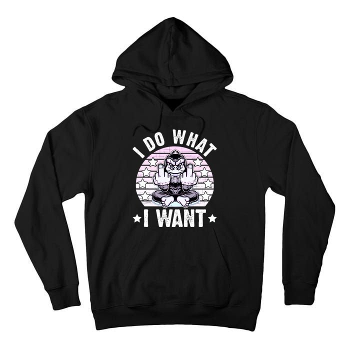 I Do What I Want Funny Monkey Tall Hoodie