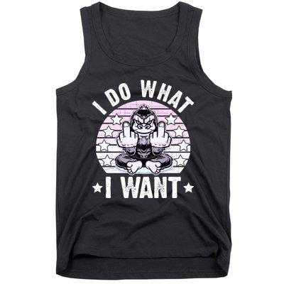 I Do What I Want Funny Monkey Tank Top