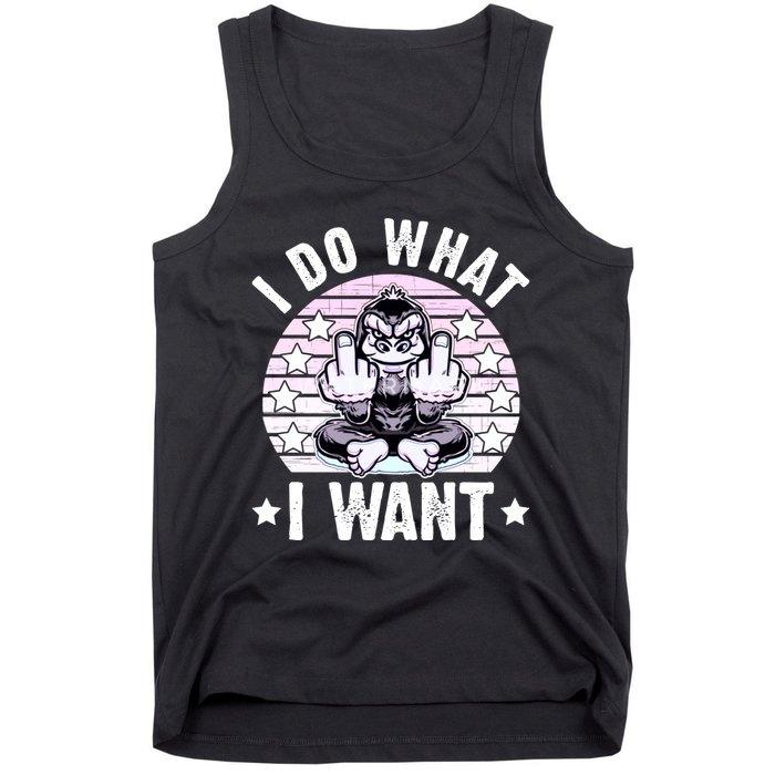 I Do What I Want Funny Monkey Tank Top