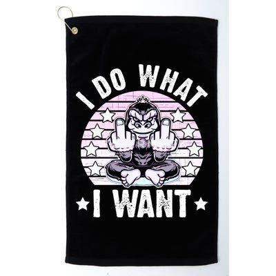 I Do What I Want Funny Monkey Golf Towel