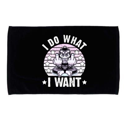 I Do What I Want Funny Monkey Microfiber Hand Towel