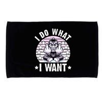 I Do What I Want Funny Monkey Microfiber Hand Towel