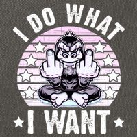 I Do What I Want Funny Monkey Cotton Canvas Backpack