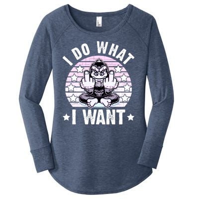 I Do What I Want Funny Monkey Women's Perfect Tri Tunic Long Sleeve Shirt