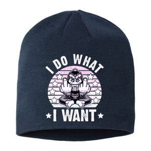 I Do What I Want Funny Monkey Sustainable Beanie