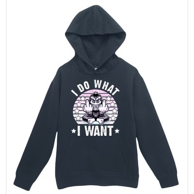 I Do What I Want Funny Monkey Urban Pullover Hoodie