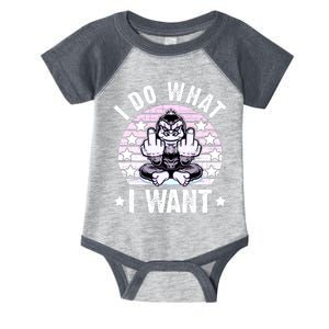 I Do What I Want Funny Monkey Infant Baby Jersey Bodysuit