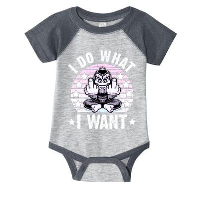 I Do What I Want Funny Monkey Infant Baby Jersey Bodysuit