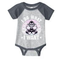 I Do What I Want Funny Monkey Infant Baby Jersey Bodysuit
