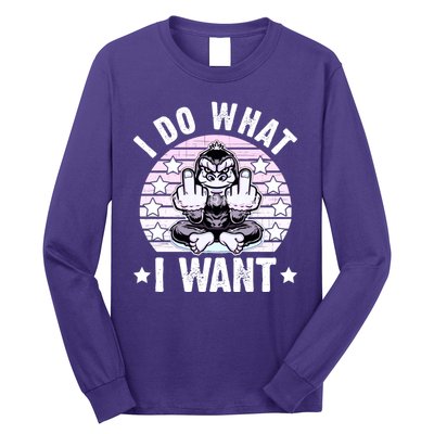 I Do What I Want Funny Monkey Long Sleeve Shirt