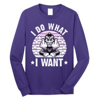 I Do What I Want Funny Monkey Long Sleeve Shirt
