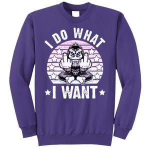 I Do What I Want Funny Monkey Sweatshirt