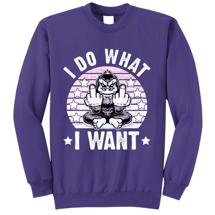 I Do What I Want Funny Monkey Sweatshirt
