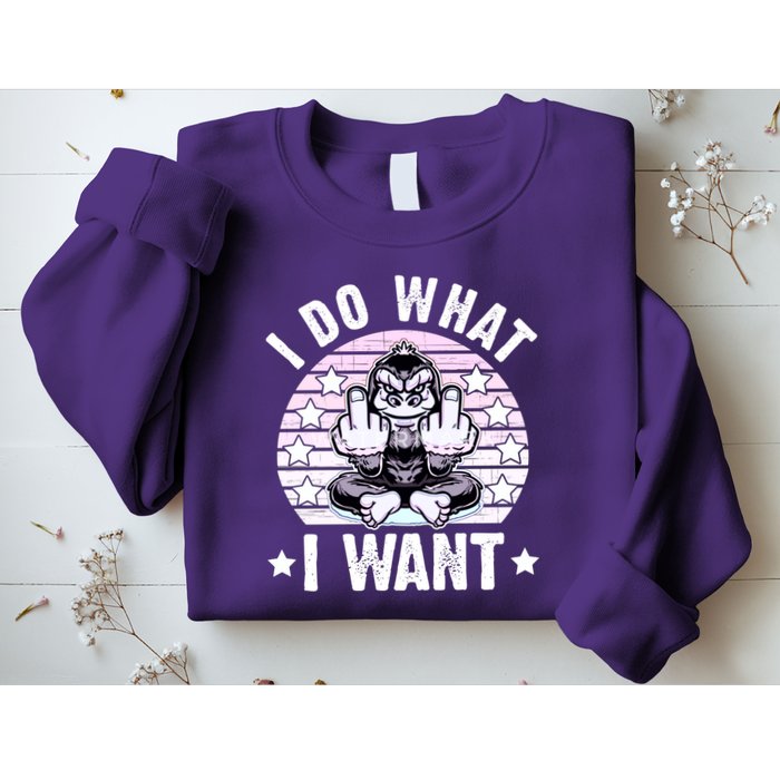 I Do What I Want Funny Monkey Sweatshirt
